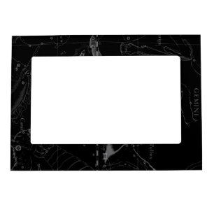 Silver Chrome like Gemini Zodiac Sign on Hevelius Magnetic Photo Frame