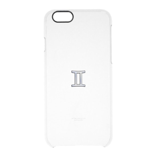 Silver Chrome like Gemini Zodiac Sign on Hevelius Uncommon iPhone Case (Back)