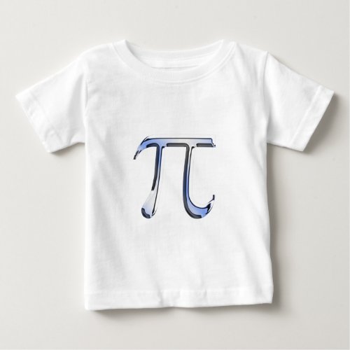 Silver Chrome Like Pi Symbol on Carbon Fiber Baby T_Shirt