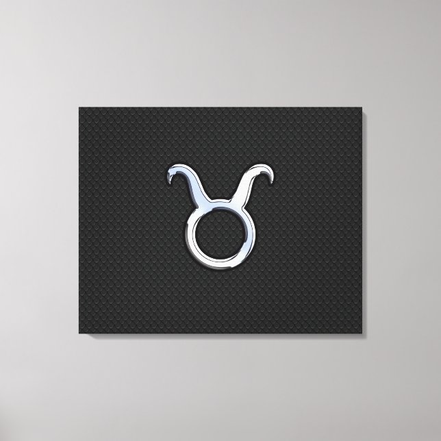 Silver Chrome Like Taurus Zodiac Sign (Front)