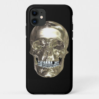Silver Chrome Skull iPhone 5G Case