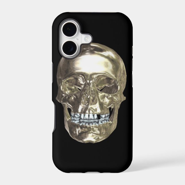 Silver Chrome Skull iPhone 5G  Case (Back)