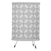 Silver Circle Geometric Pattern Tripod Lamp (Right)