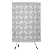 Silver Circle Geometric Pattern Tripod Lamp (Left)