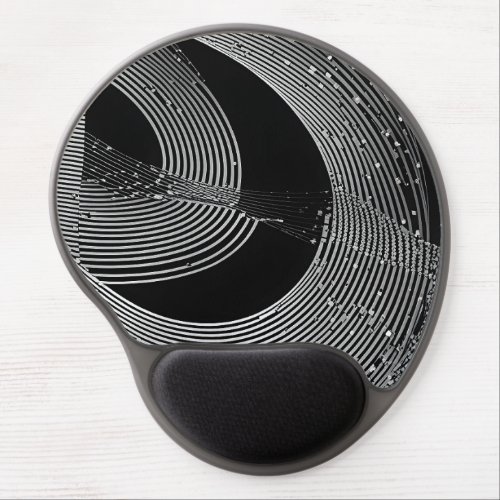Silver Circles Gel Mouse Pad