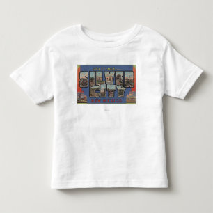 Silver City, New Mexico - Large Letter Scenes Toddler T-shirt