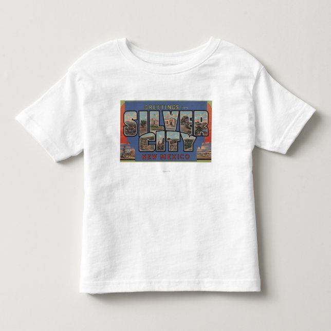 Silver City, New Mexico - Large Letter Scenes Toddler T-shirt (Front)
