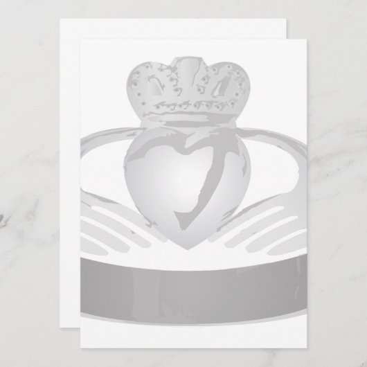 silver claddagh ring (Front/Back)