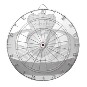 silver claddagh ring dartboard with darts