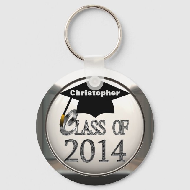 Silver Class Of 2014 Keychain (Front)