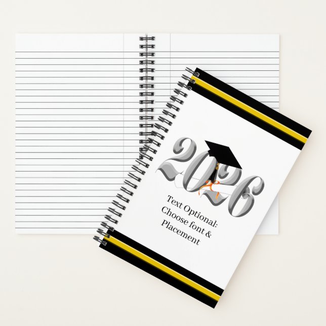 Silver Class of 2026 Graduation Notebook (Inside)