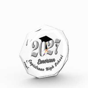 Silver Class of 2027 Graduation Acrylic Award