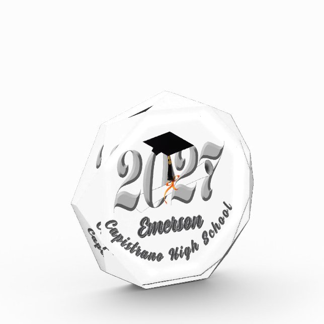 Silver Class of 2027 Graduation Acrylic Award (Left)