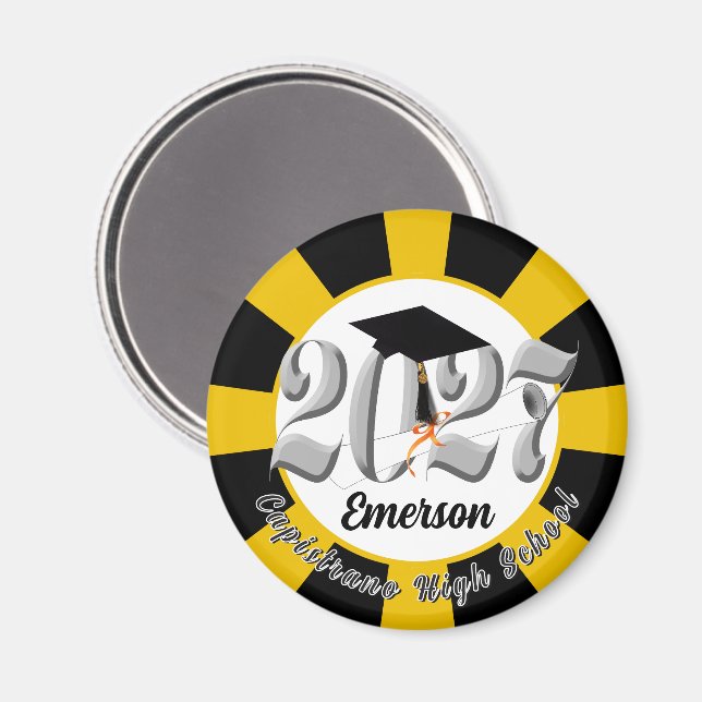 Silver Class of 2027 Graduation Magnet (Front/Back)