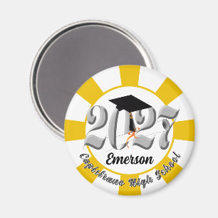 Silver Class of 2027 Graduation Magnet