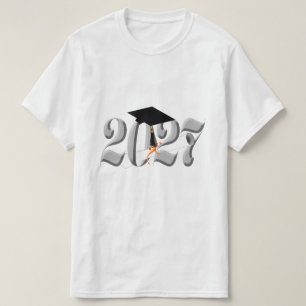 Silver Class of 2027 Graduation T-Shirt