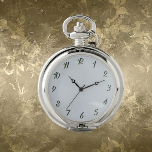 Silver Classic Pocket Watch For Men Gift for Him 