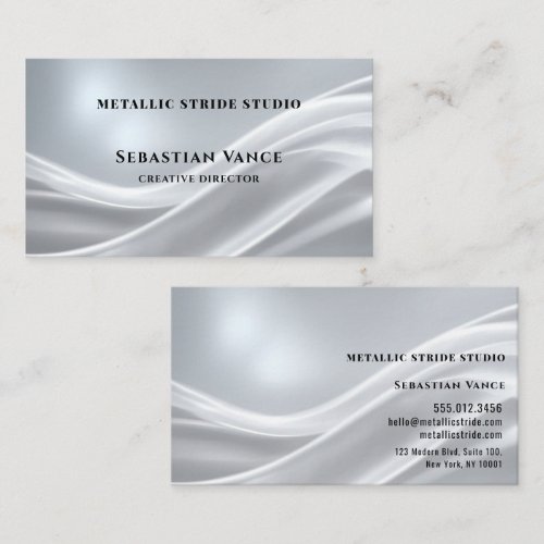 Silver Cloth Classic Business Card