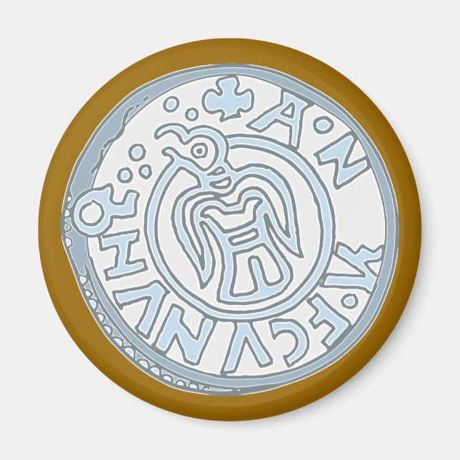 silver coin Wikinger silver coin vikings Magnet (Front)
