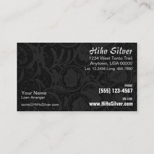 Silver Coins Business Card