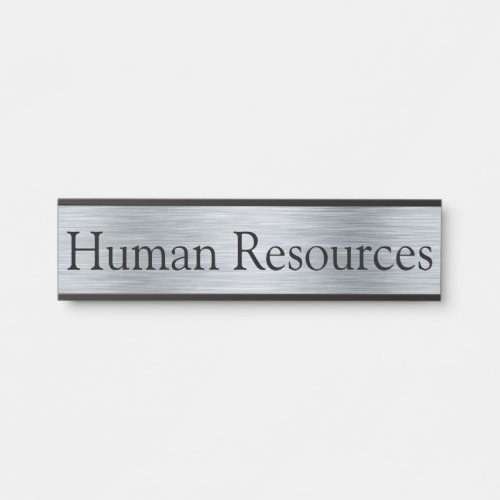 Silver Color Human Resources Office Door Sign