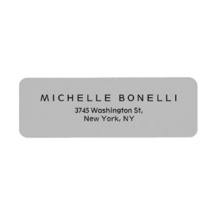 Silver Color Professional Return Address Label