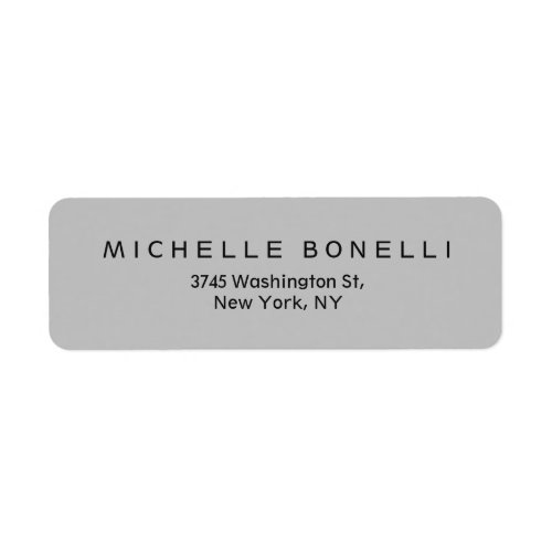 Silver Color Professional Return Address Label