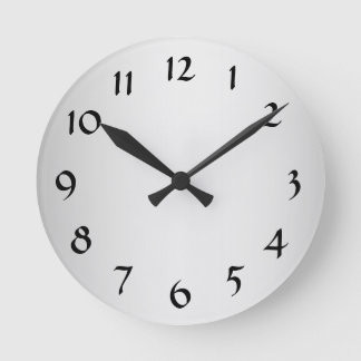 Silver Color Wall Clock with Numbers