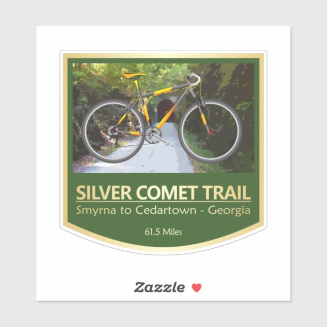 Silver Comet Trail (bike2) Sticker (Sheet)