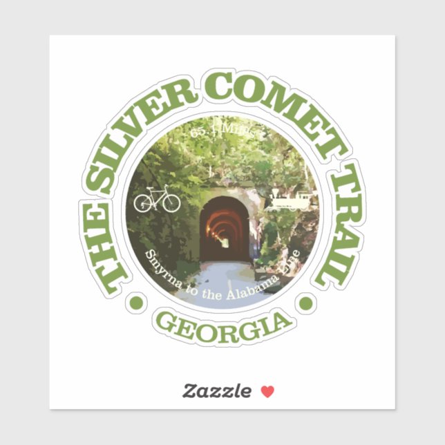 Silver Comet Trail (cycling c) Sticker (Sheet)