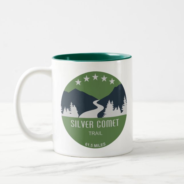 Silver Comet Trail Georgia Two-Tone Coffee Mug (Left)