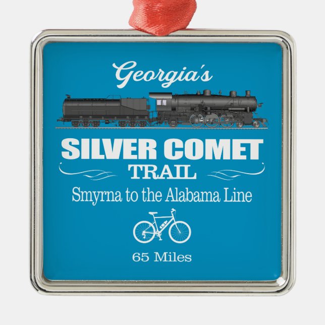 Silver Comet Trail (RT2) Metal Ornament (Front)