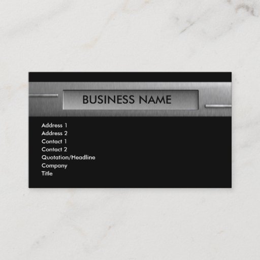 Customizable silver_company business card