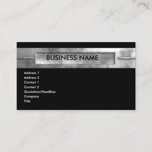 Customizable silver_company_center business card template