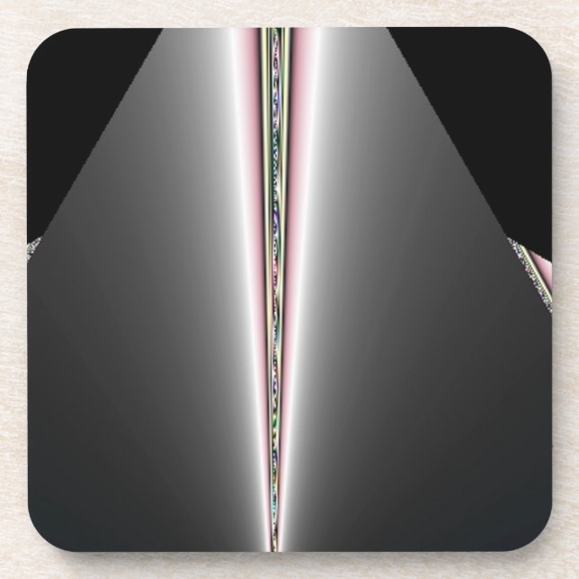 Silver Cone With Hints of Pastels Drink Coaster (Front)