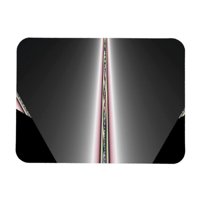 Silver Cone With Hints of Pastels Magnet (Horizontal)