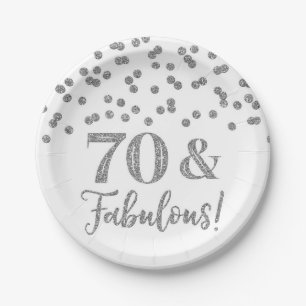 Silver Confetti 70 and Fabulous Paper Plates