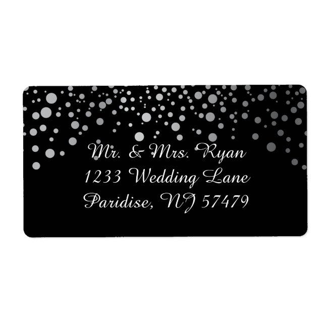 Silver Confetti Dots | DIY Background Colors Label (Front)