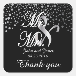 Silver Confetti Dots DIY Background Colors Square Sticker