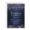 Silver confetti snowflakes navy blue Christmas