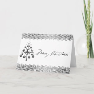 Silver Contemporary Christmas Holiday Card