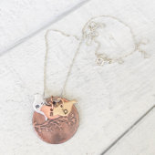 Silver, Copper, Brass Family Tree Necklace (Front)