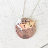 Silver, Copper, Brass Family Tree Necklace (Front)