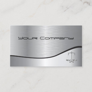 Silver Corporate Attorney Business Card