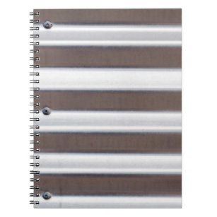 Silver Corrugated Sheet Metal Notebook