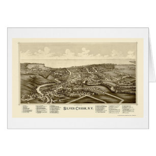 Silver Creek, NY Panoramic Map - 1892 Cards