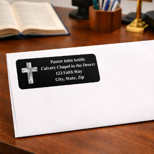 Silver Cross Classy Church Pastor Return Address Label