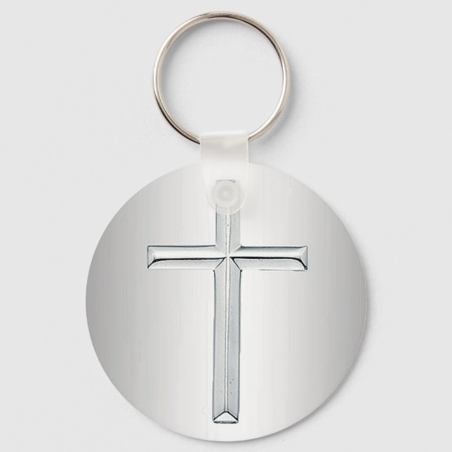 silver cross keychain (Front)
