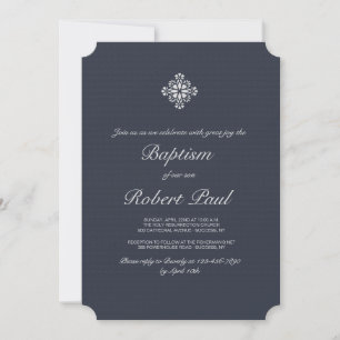 Silver Cross Religious Invitation