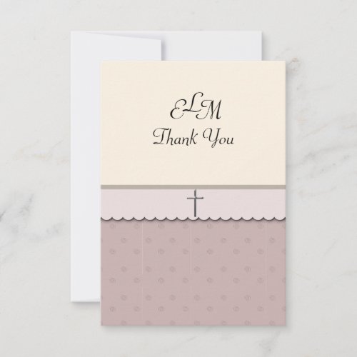Silver Cross Thank You Card